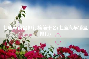 七座车销量排行榜前十名(七座汽车销量排行)