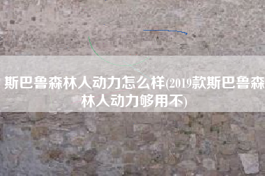 斯巴鲁森林人动力怎么样(2019款斯巴鲁森林人动力够用不) 斯巴鲁森林人动力怎么样(2019款斯巴鲁森林人动力够用不)