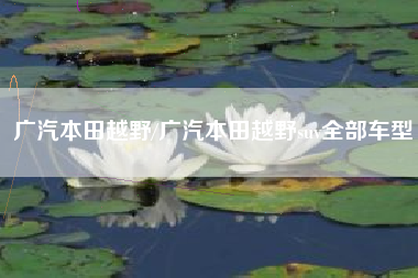 广汽本田越野/广汽本田越野suv全部车型 广汽本田越野/广汽本田越野suv全部车型