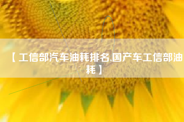 【工信部汽车油耗排名,国产车工信部油耗】 【工信部汽车油耗排名,国产车工信部油耗】