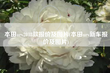 本田urv2018款报价及图片(本田urv新车报价及图片)