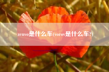 zenvo是什么车(vorov是什么车?) zenvo是什么车(vorov是什么车?)