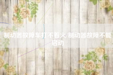 制动器故障车打不着火/制动器故障不能启动 制动器故障车打不着火/制动器故障不能启动