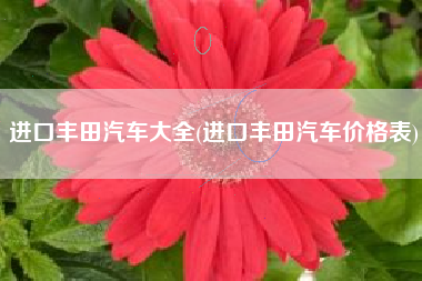 进口丰田汽车大全(进口丰田汽车价格表)