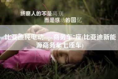 比亚迪纯电动mpv商务车7座(比亚迪新能源商务车七座车)