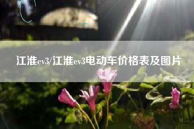 江淮ev3/江淮ev3电动车价格表及图片